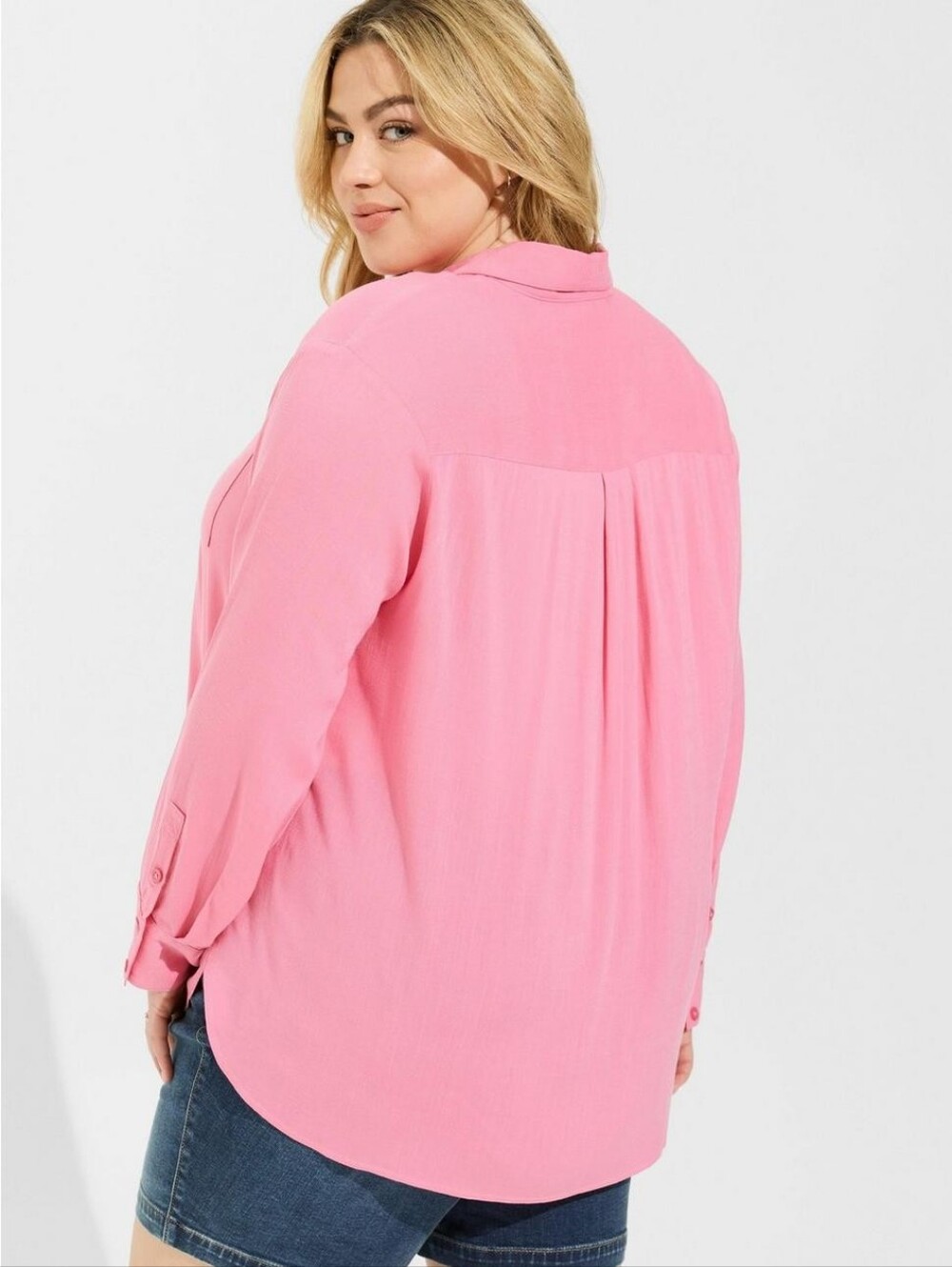 torrid Pink Button-Up Casual Shirt - Picture 2 of 10